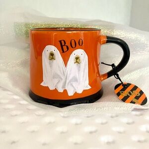 Halloween Dogs ceramic mug featuring two dogs dressed as ghosts!